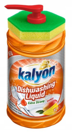 Kalyon Płyn do Naczyń z Dozownikiem i Gąbką 1L – Mango